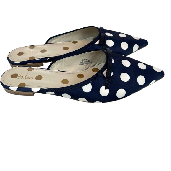 Boden Polka Dot Pointed Toe Slip On Flats - Picture 5 of 12